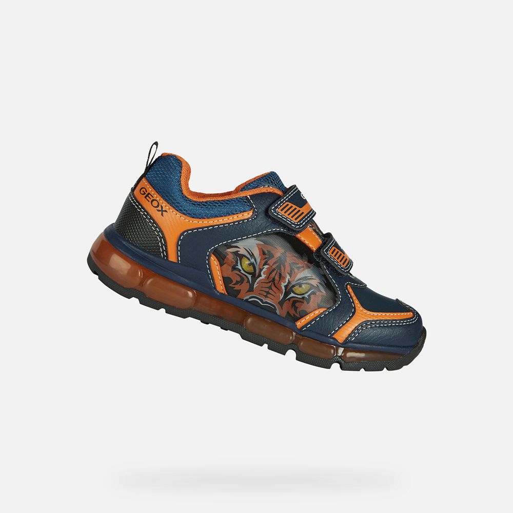 Geox Sneakers Navy/Orange Android - Geox Boys Shoes - KDQFOV865